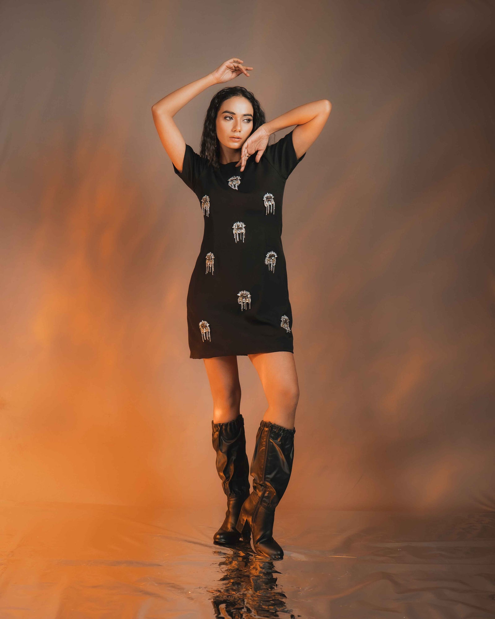 Star Light Fur Dress