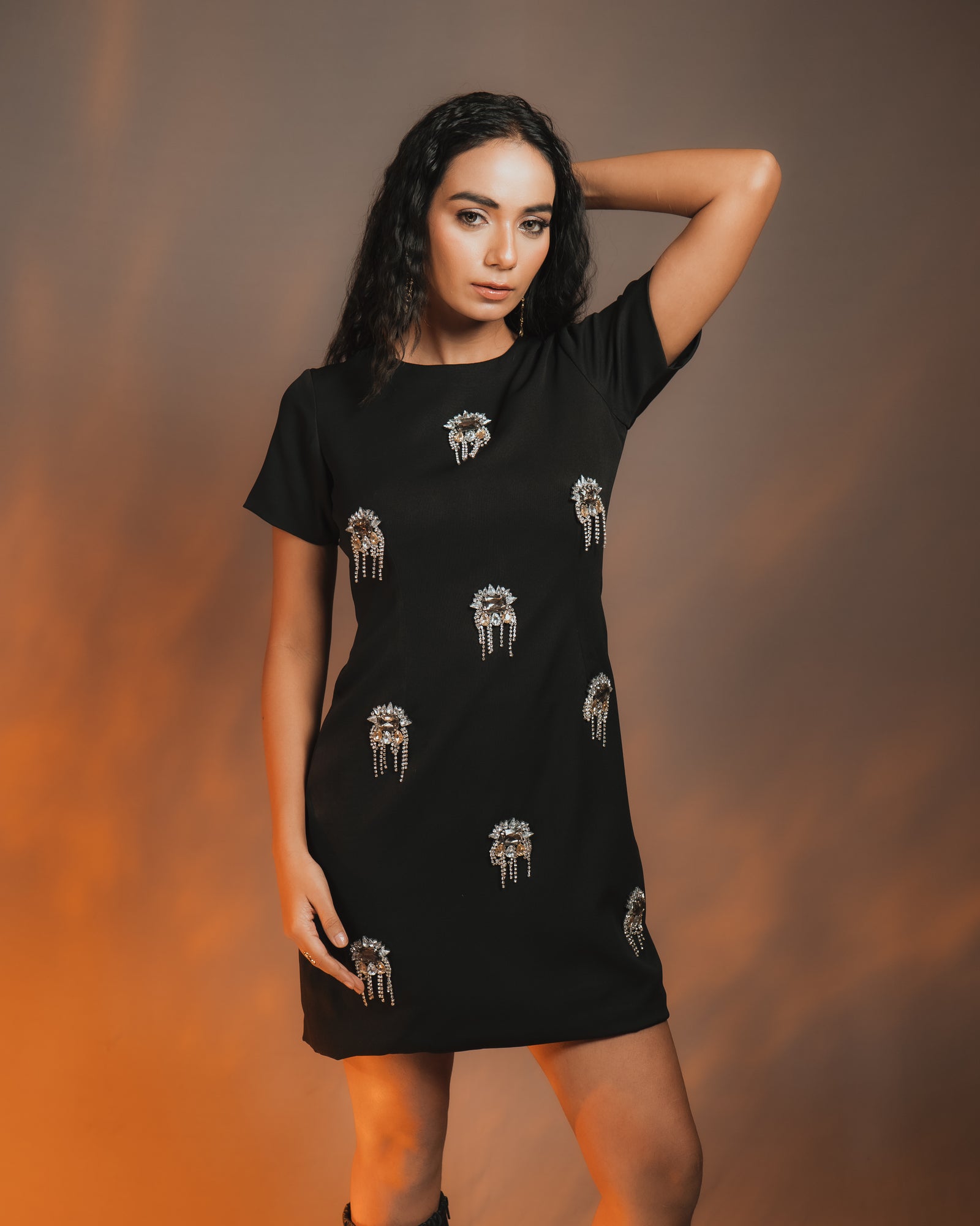 Star Light Fur Dress