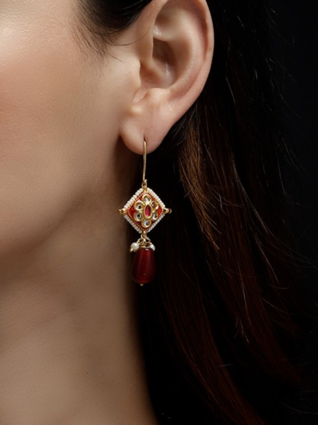 Rang-e-Anar Drop Earring