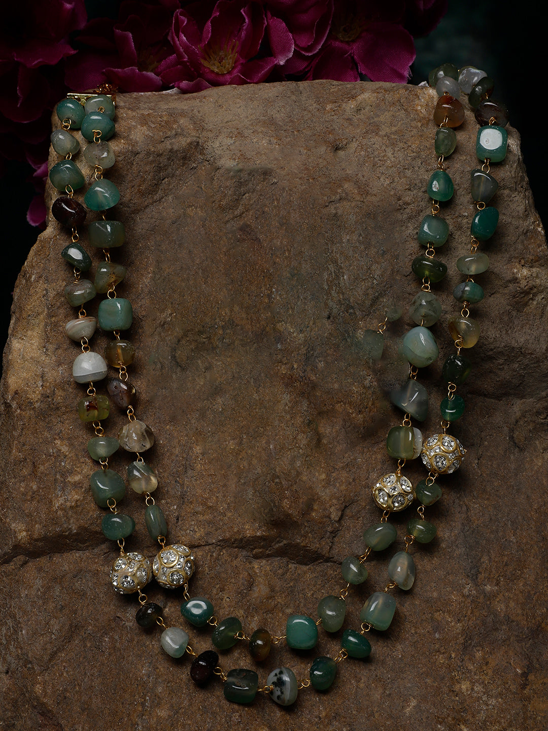 Zarreen Sabz layered necklace