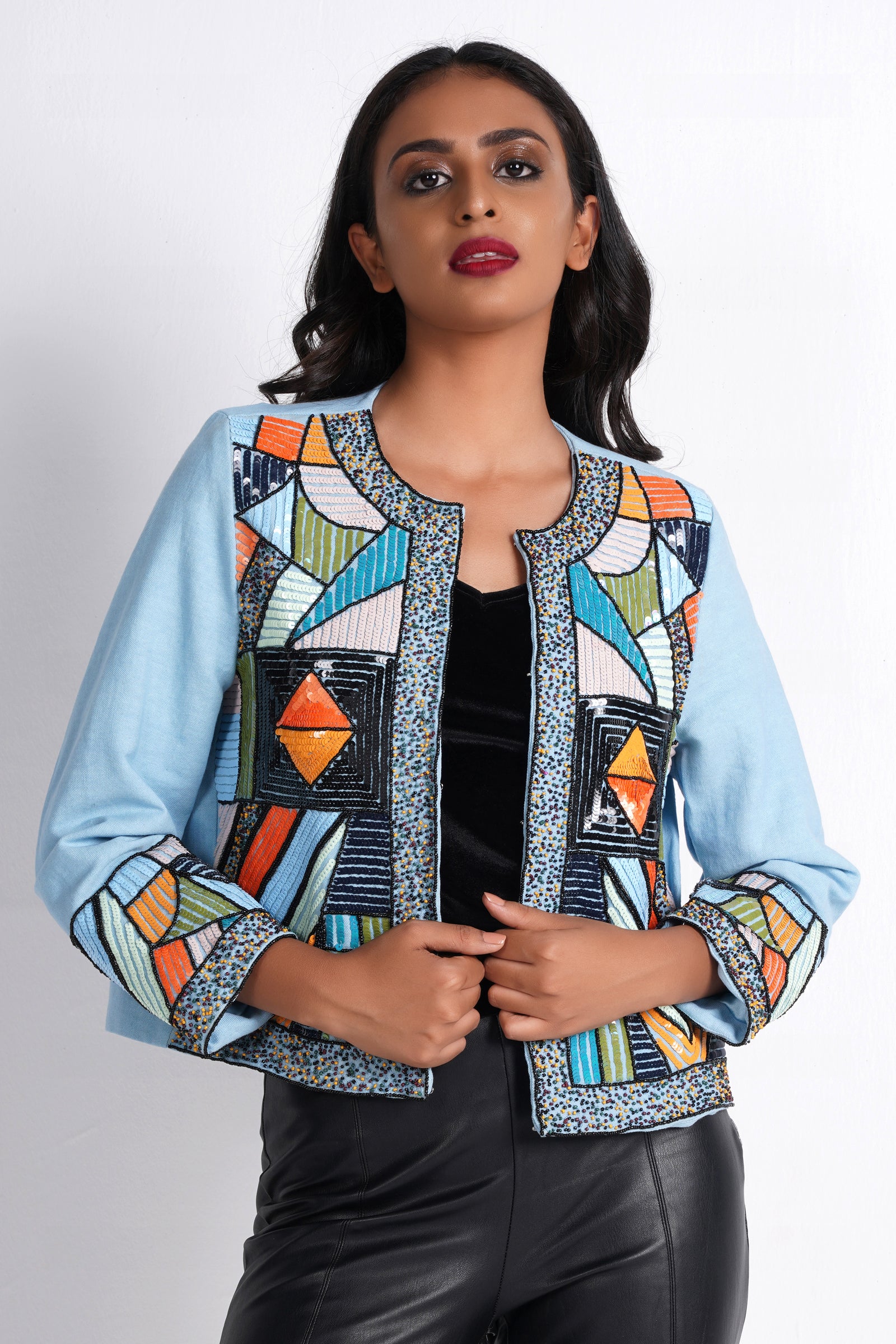 Rewild Blue Embellished Jacket