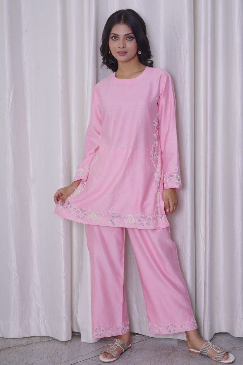The Pink Chanderi Cord-Set