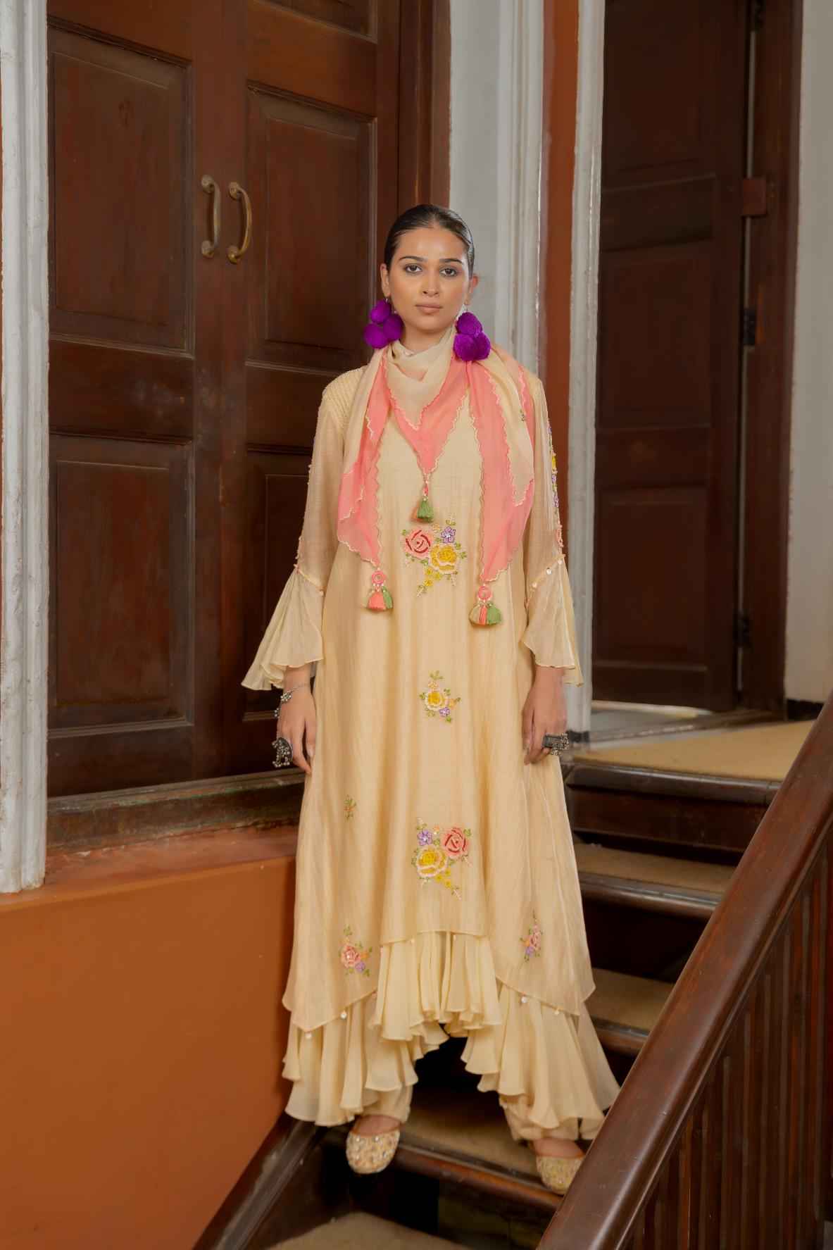 Layered Hem Kurta Set