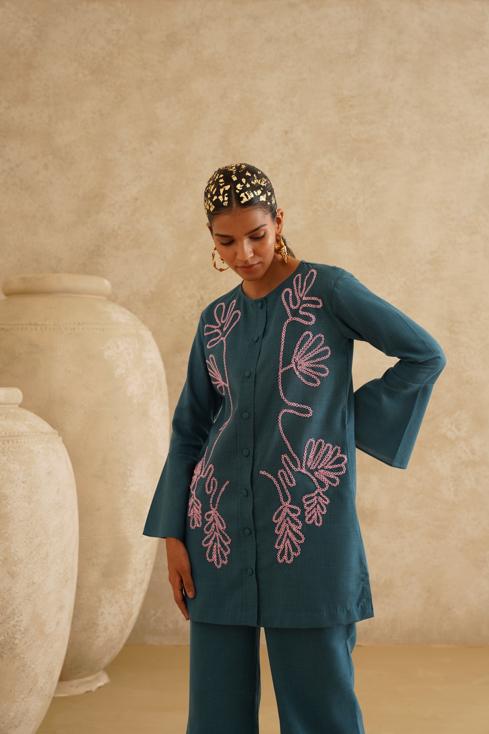 Teal with Pink Dori Set