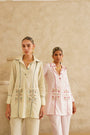 Pink Embellished Pocket
 Tunic Set