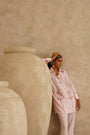 Pink Embellished Pocket
 Tunic Set