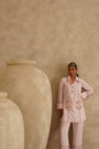Pink Embellished Pocket
 Tunic Set