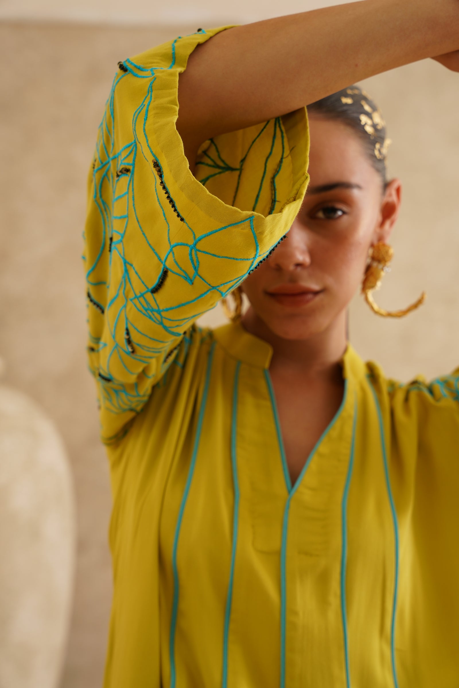 Lime Contrast Turquoise Set