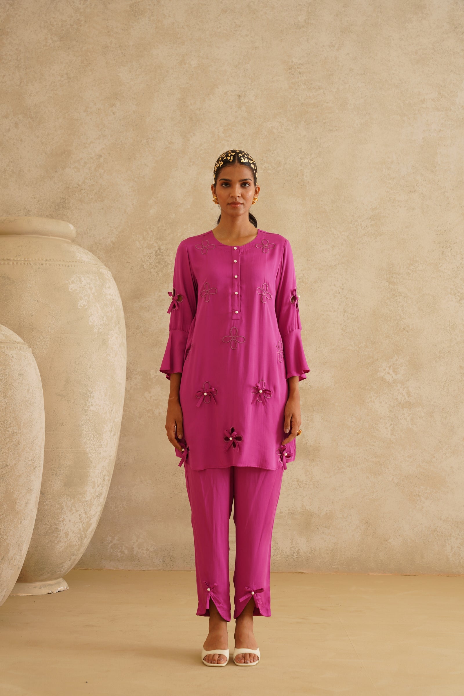 Fuchsia Pink Bow Set