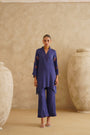 Navy Cutwork Sleeve 
Tunic Set