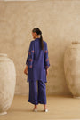 Navy Cutwork Sleeve 
Tunic Set