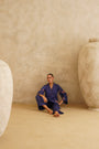 Navy Cutwork Sleeve 
Tunic Set