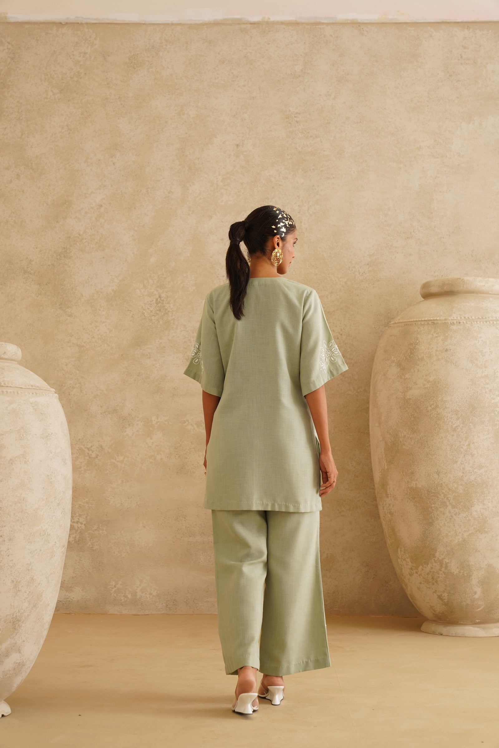 Sage Garden Embroidered
Tunic Set