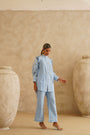 Cornflower Blue Lace Tunic Set