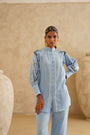 Cornflower Blue Lace Tunic Set
