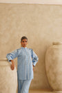 Cornflower Blue Lace Tunic Set