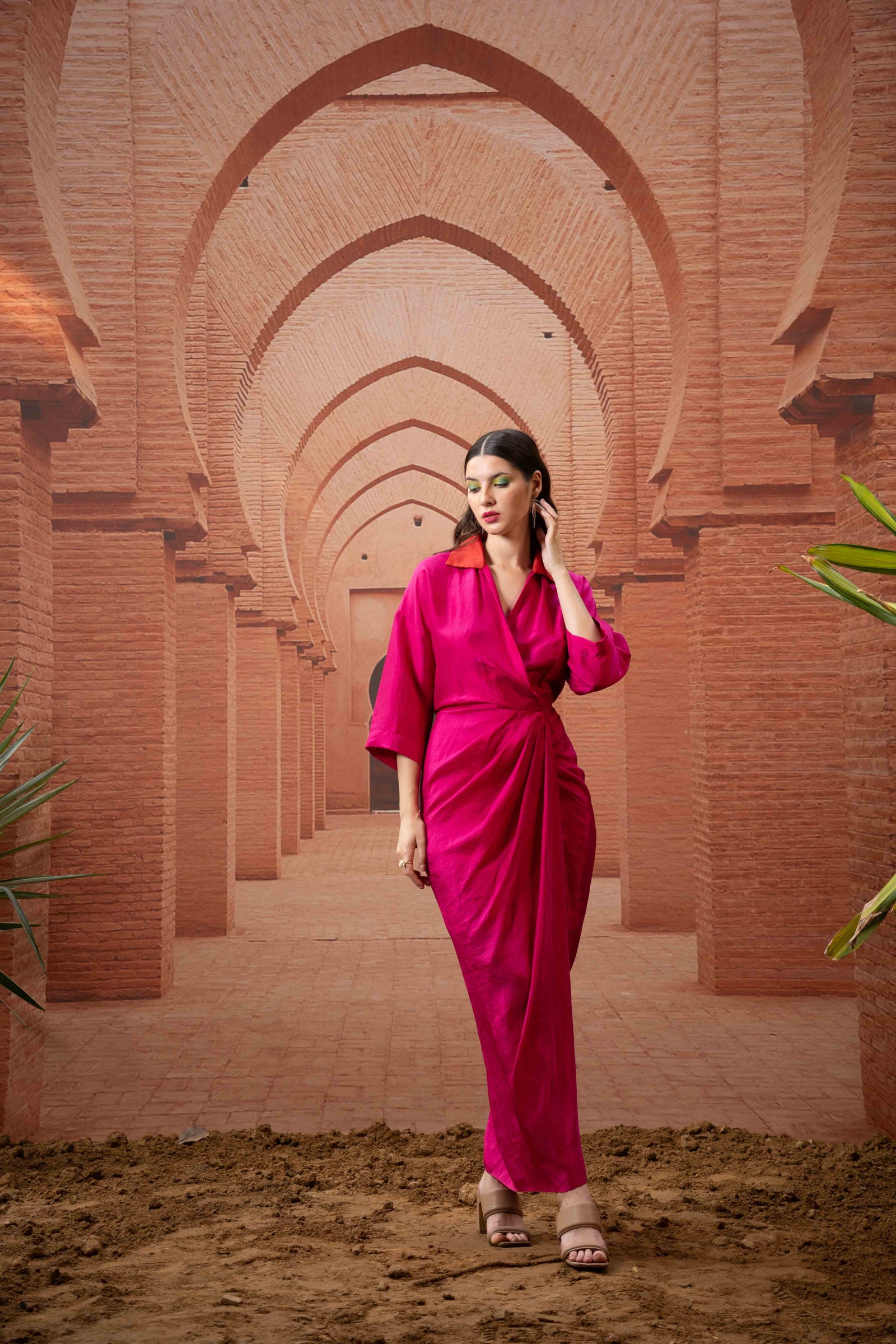 Color block overlap leotard