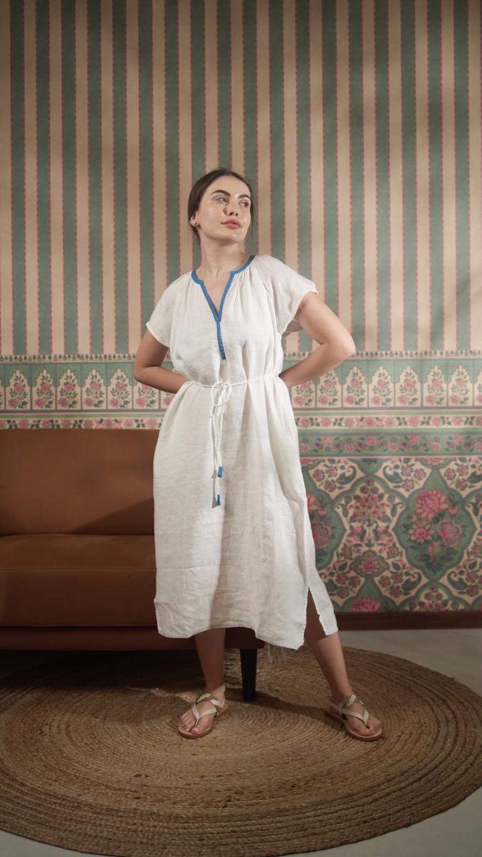 Pure Linen Solid Dresses