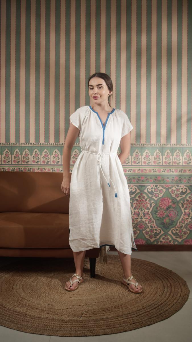 Pure Linen Solid Dresses