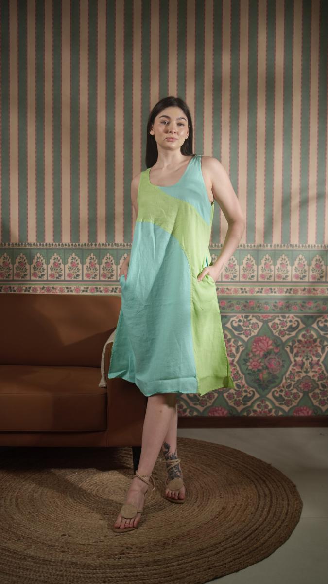 Pure Linen Solid Dresses