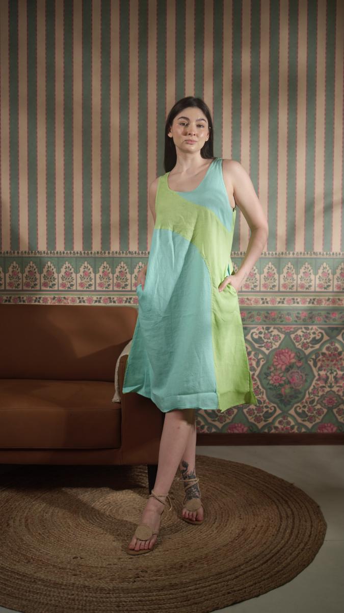 Pure Linen Solid Dresses