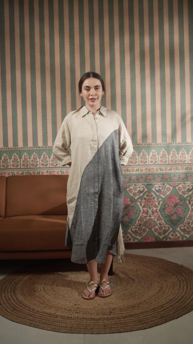 Pure Linen Solid Dresses