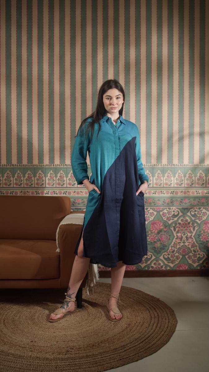 Pure Linen Solid Dresses