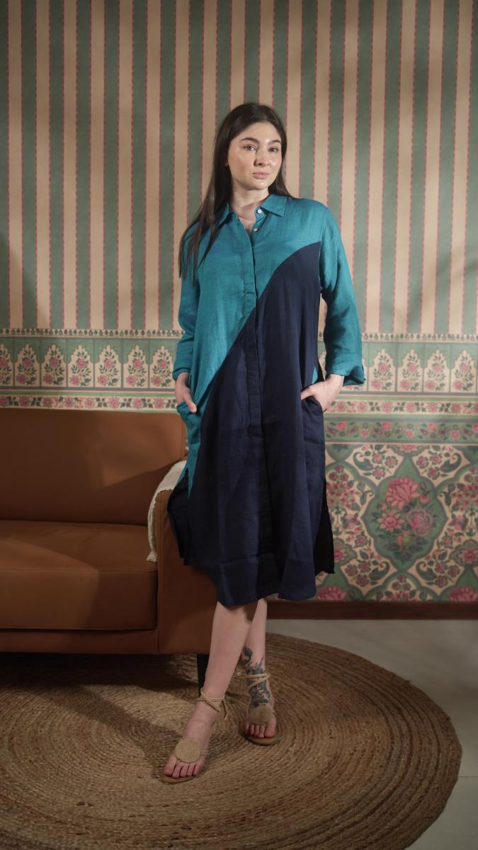 Pure Linen Solid Dresses