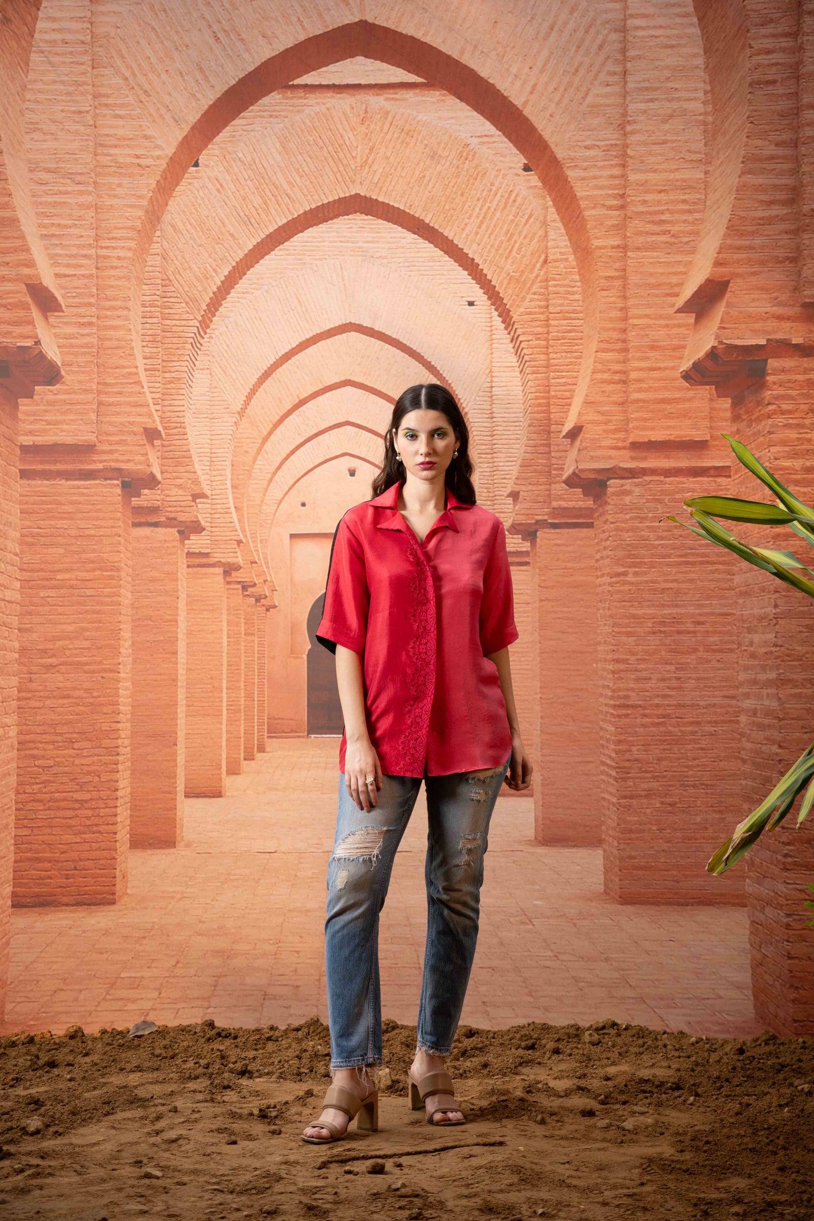 Pink n pink lace shirt