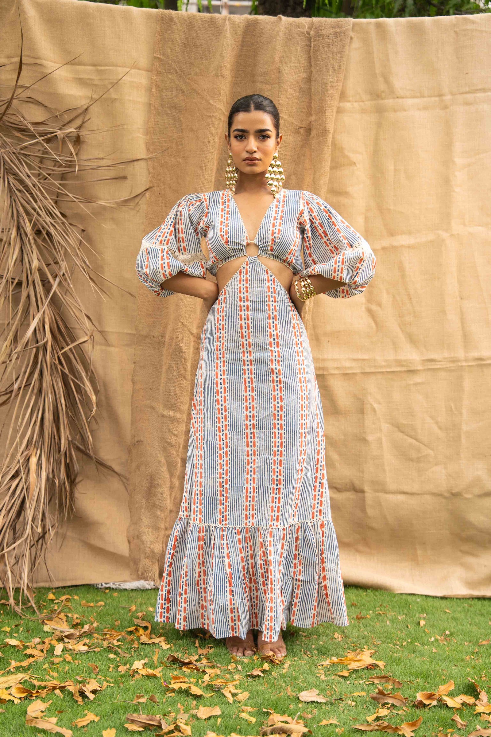 A Full Length Dress, Geometric Print