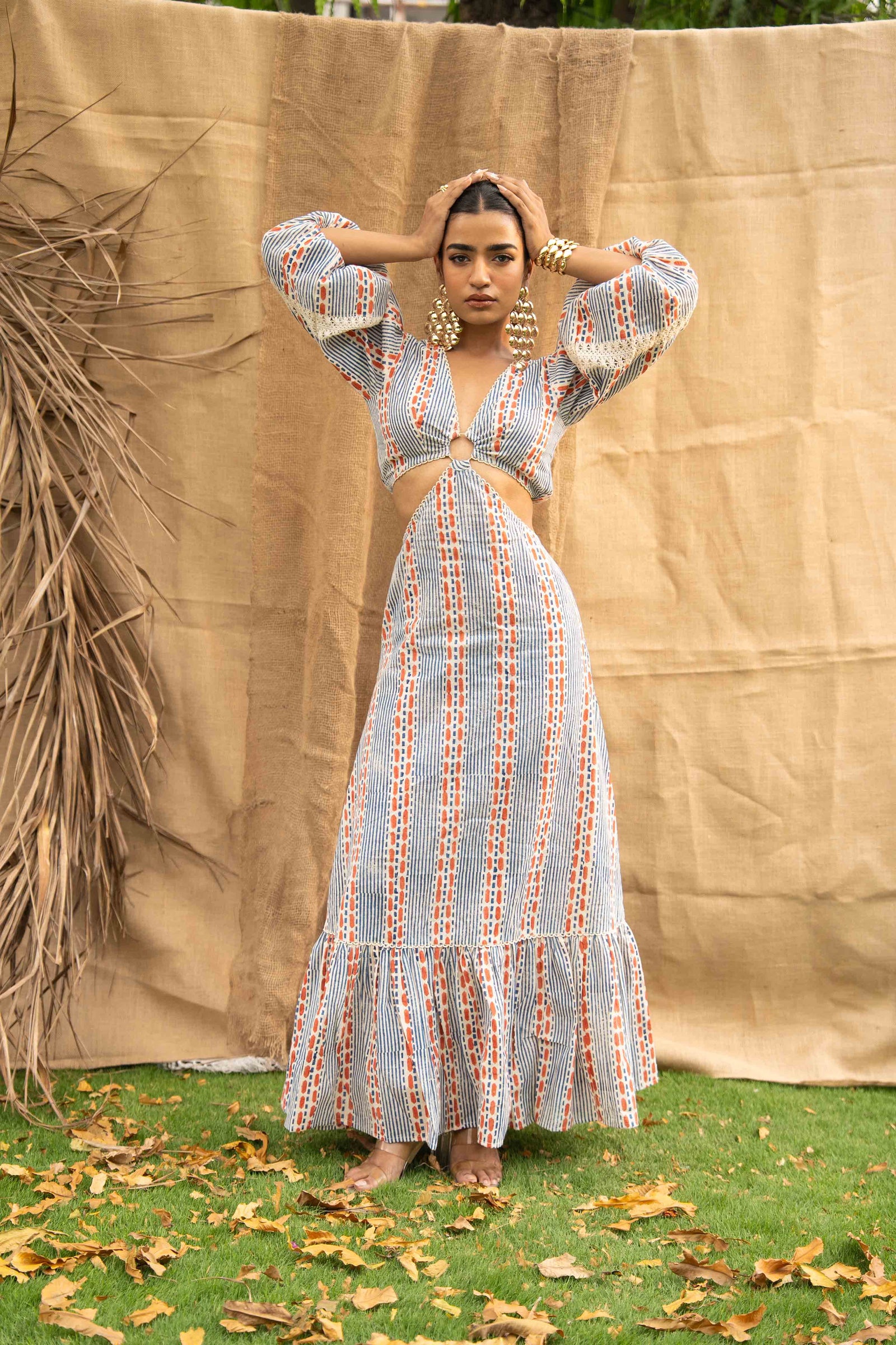 A Full Length Dress, Geometric Print