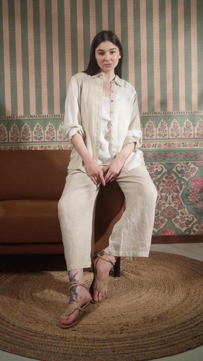 Color Block Linen Co-Ord Set