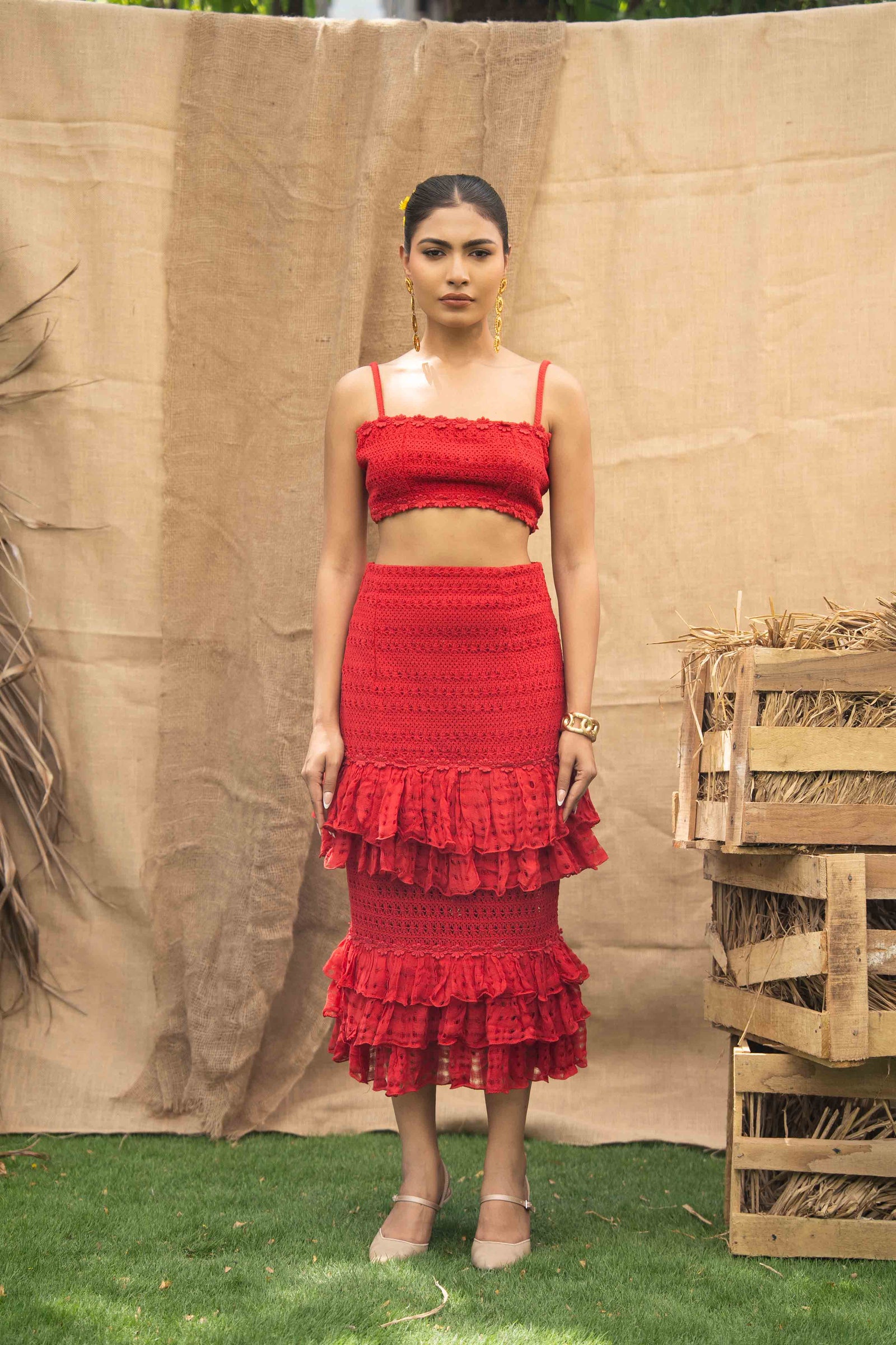 A Red Coord Set, Perfect For Date Night