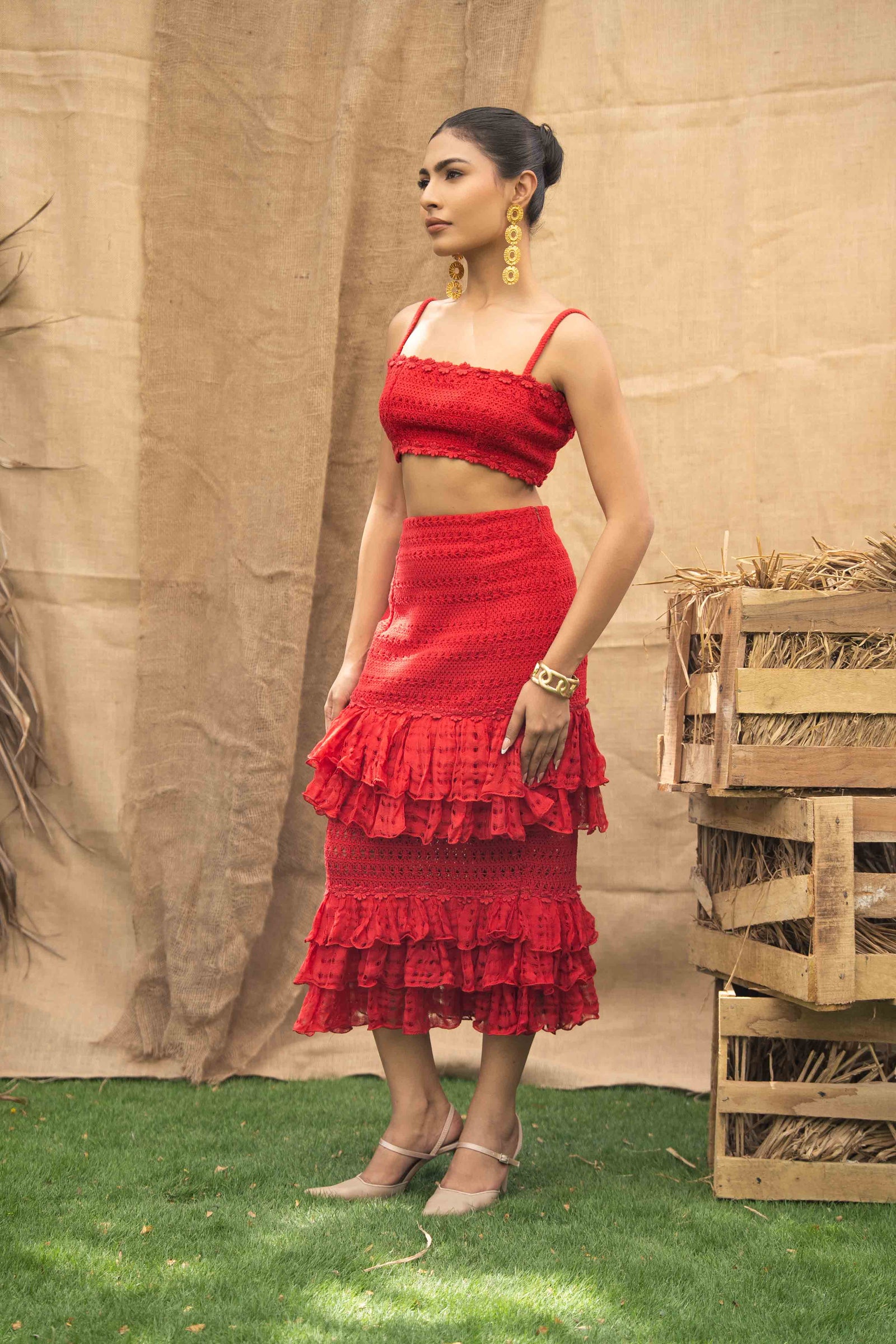 A Red Coord Set, Perfect For Date Night