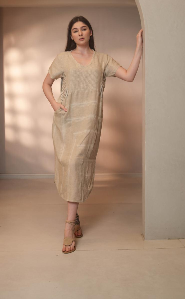 Ora Dresspatchwork Combo 01 Sand Multi