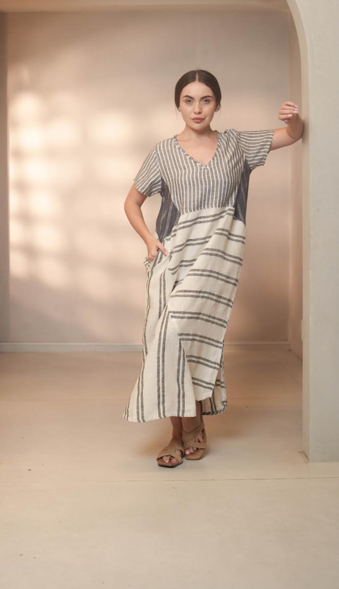 Ora Dresspatchwork   Combo 2    Indigo White Multi