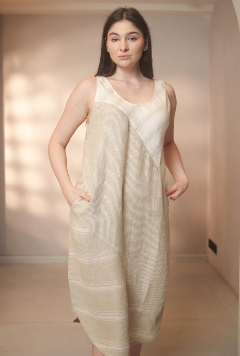 Isabella Dresspatchwork Combo 01 Sand Multi