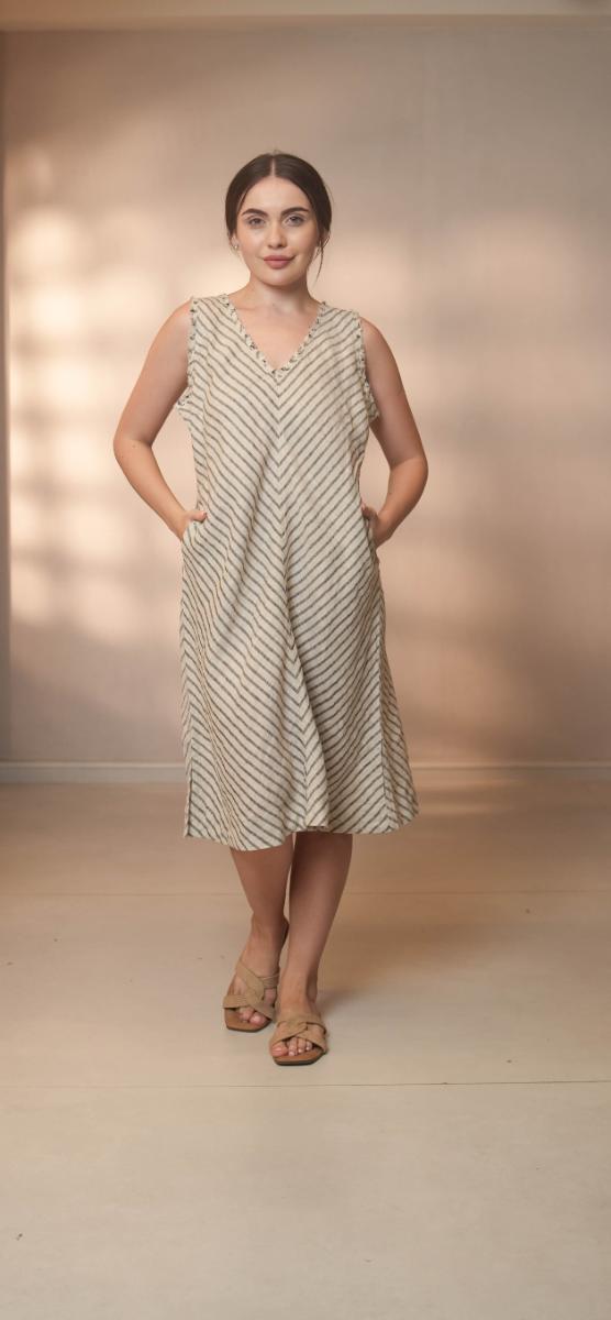 Izia Dresswhipcord Stripe Sand