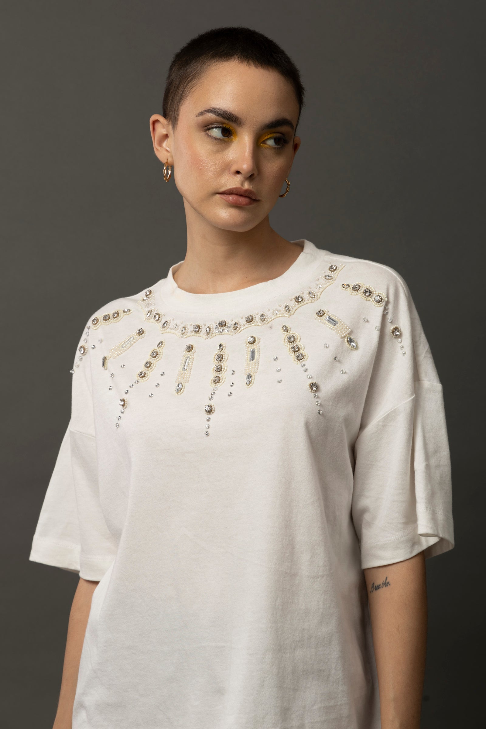 Luminous Noir White T-Shirt