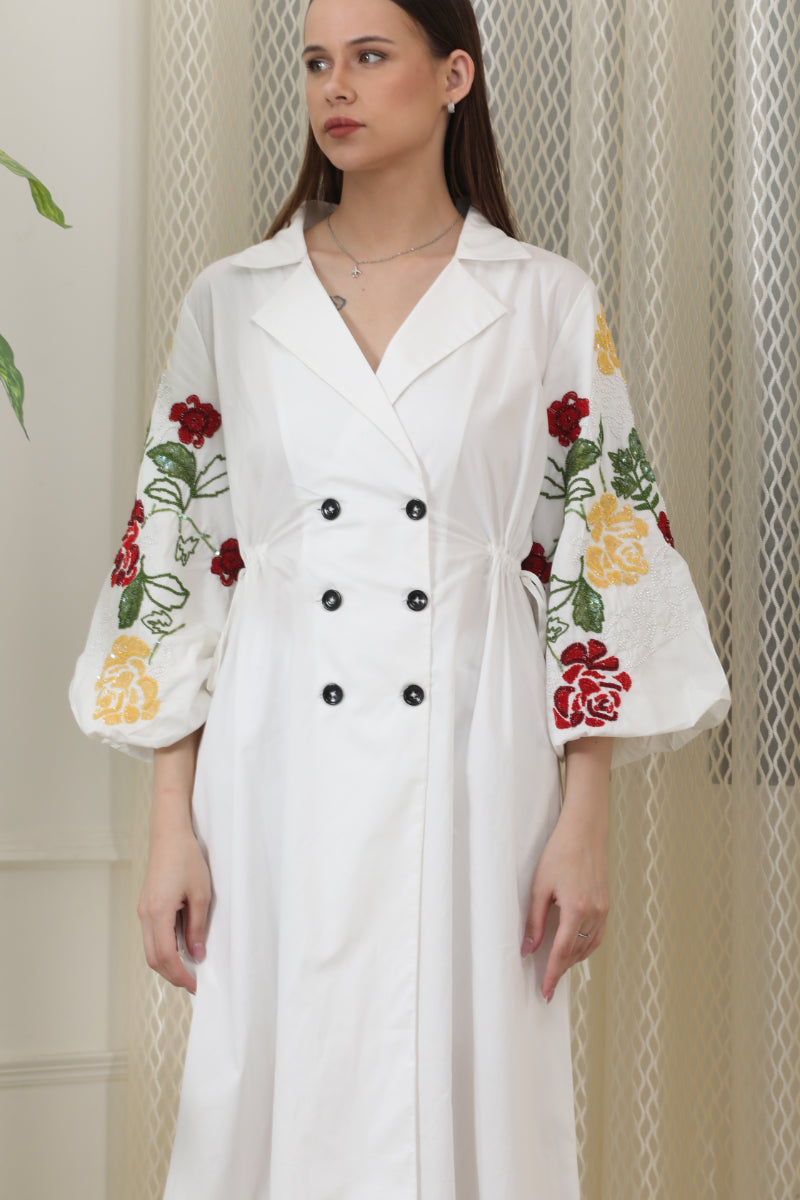 Timeless Ivory White Poplin Dress