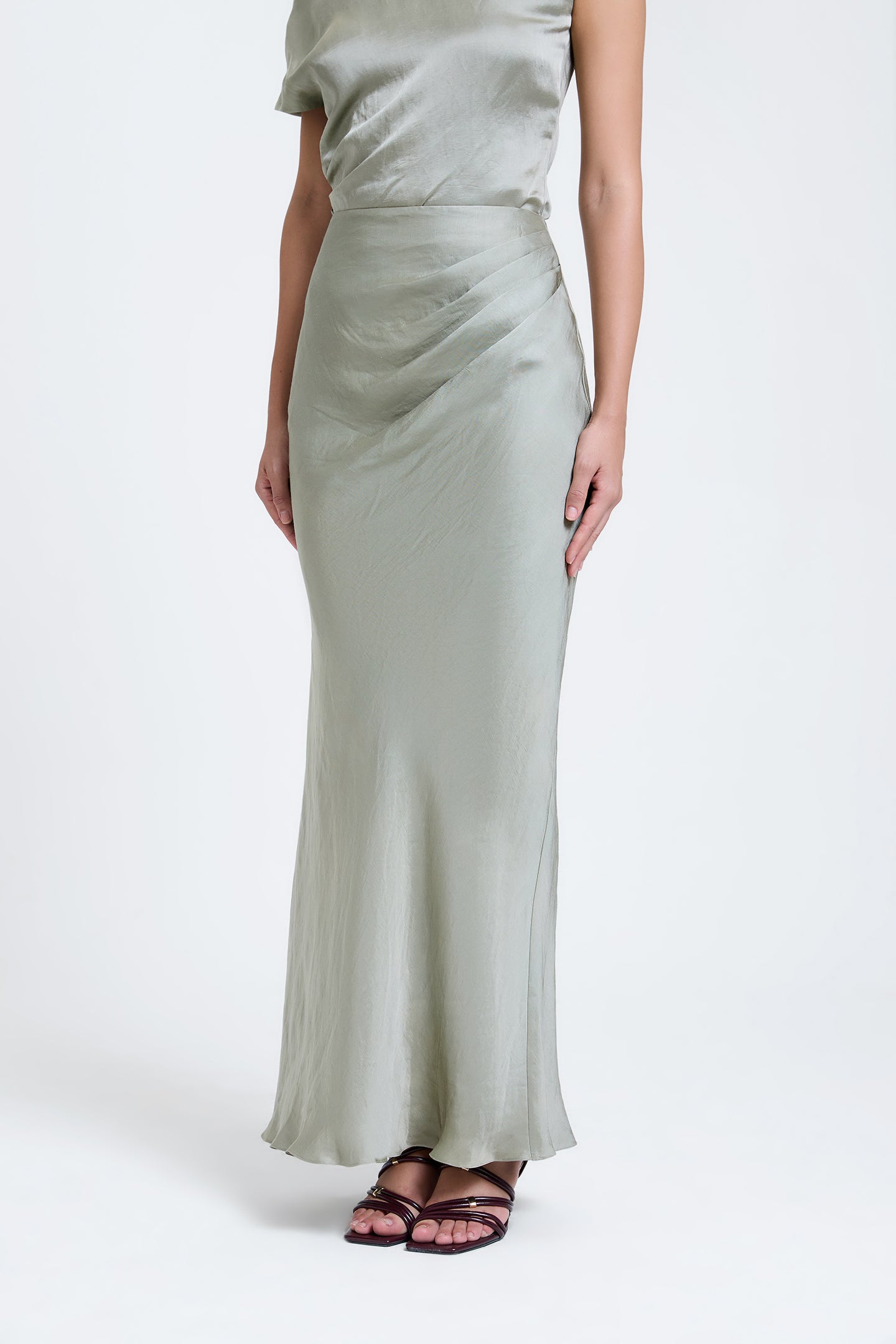 Draped Maxi Skirt
