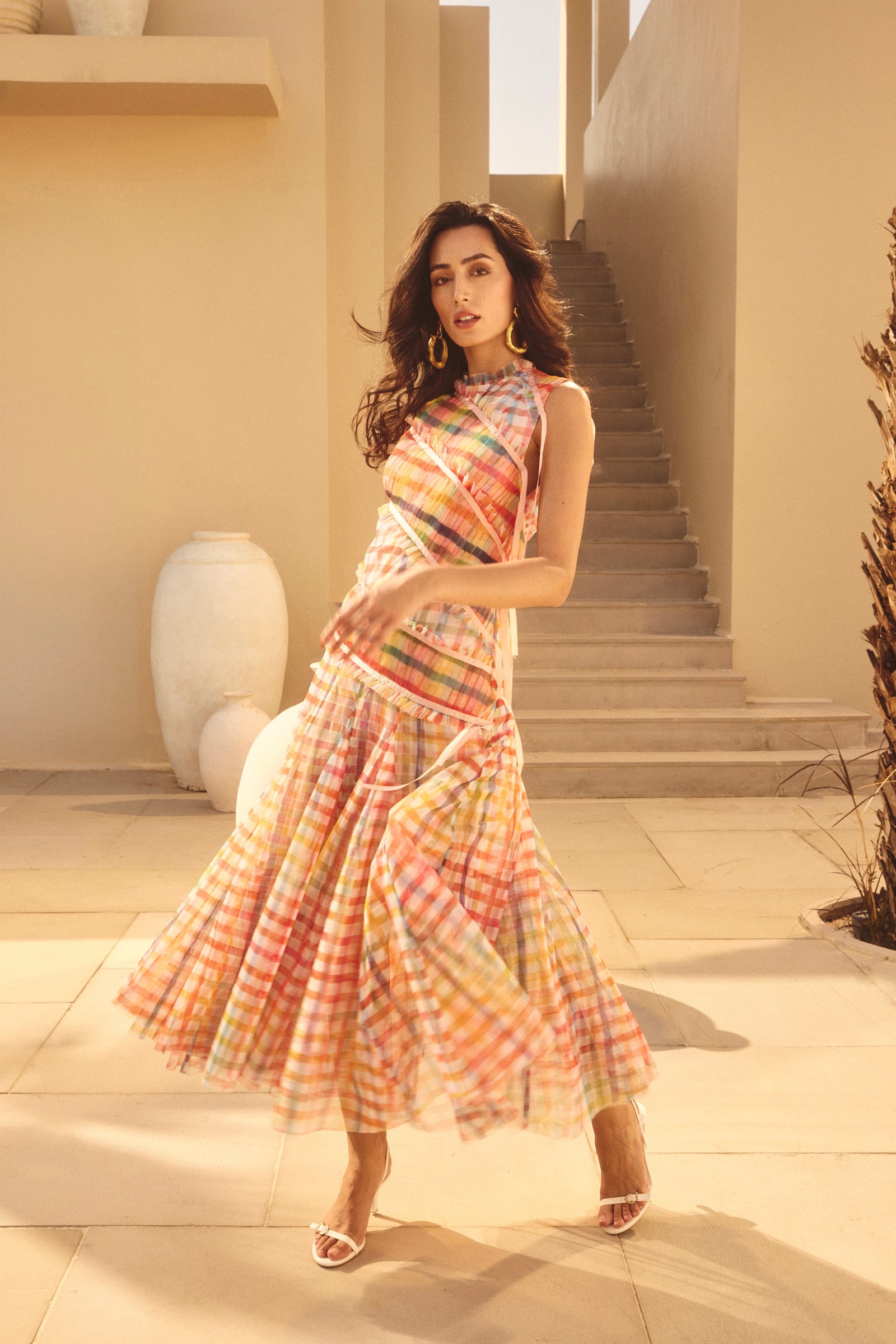 Freda Ruched Midi Dress