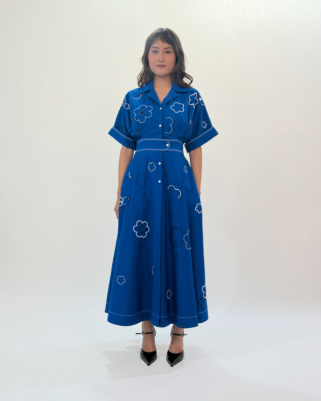 Ditsy Embroidered Sundress