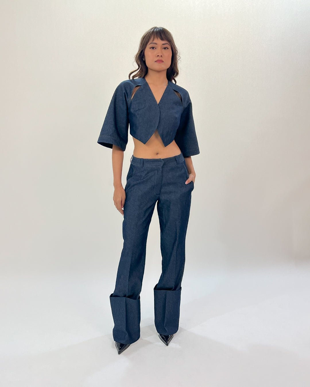 Folded hem pant