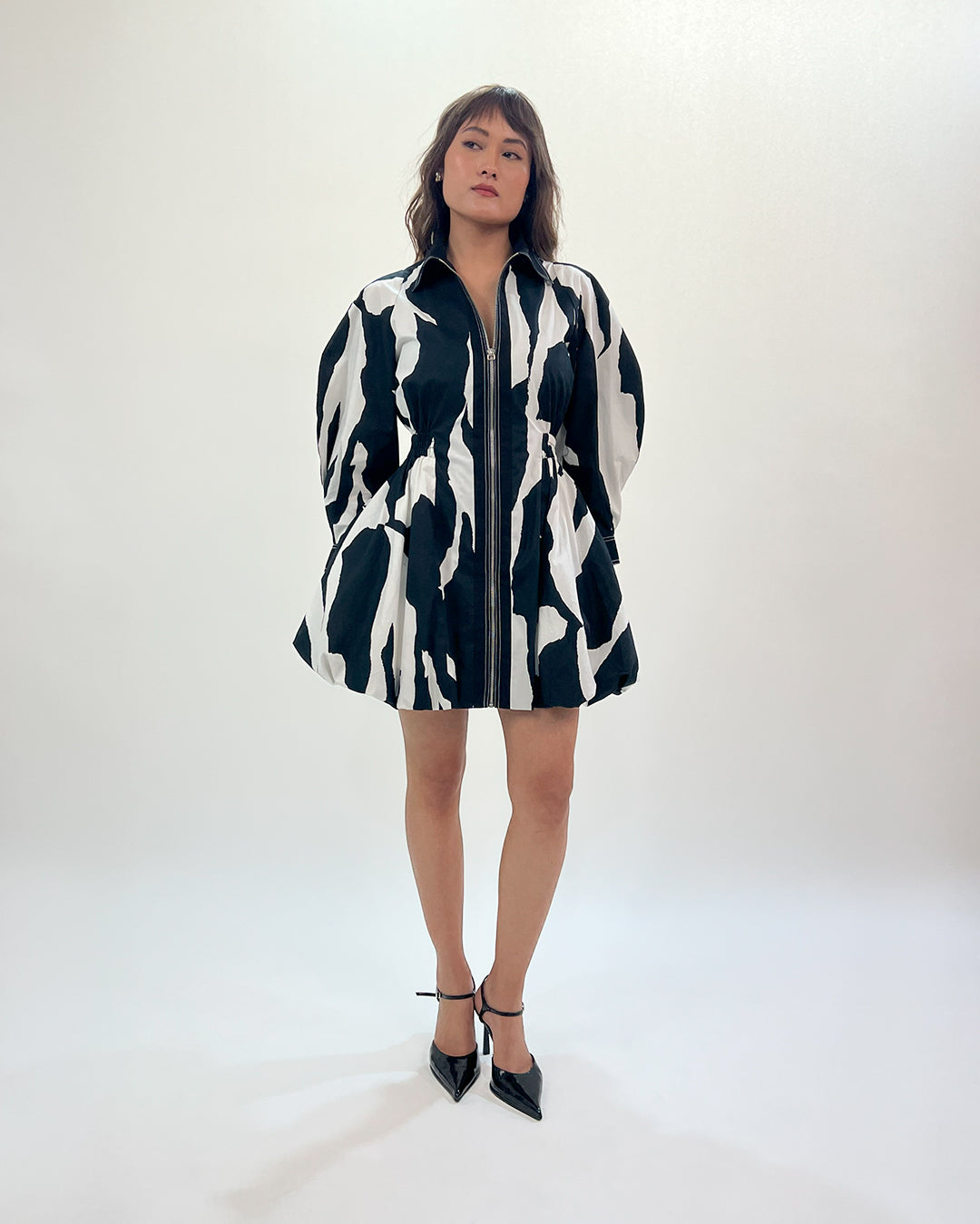 Stream bubble hem dress