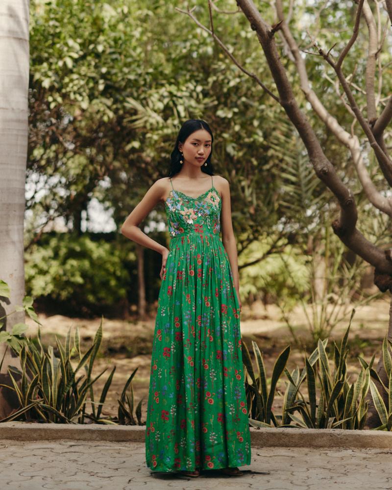 Ewoke Green Cocktail Dress