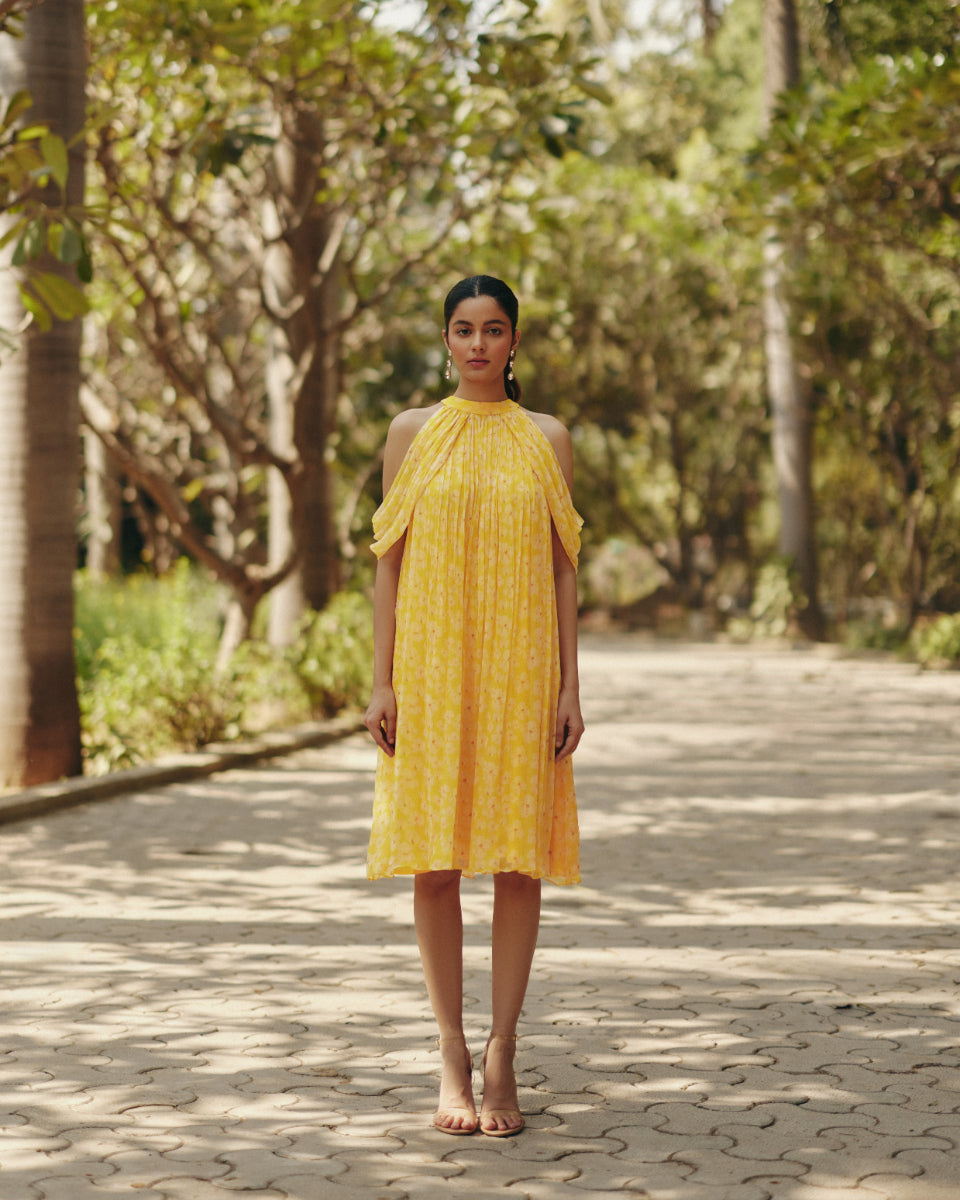Ewoke Yellow Midi Dress