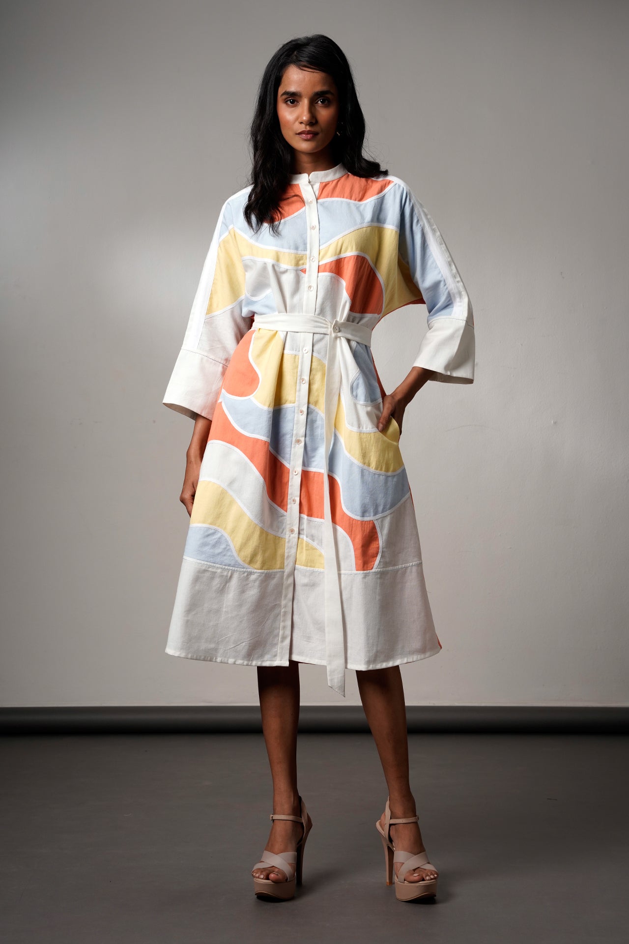 Morado-brushstroke-midi-dress