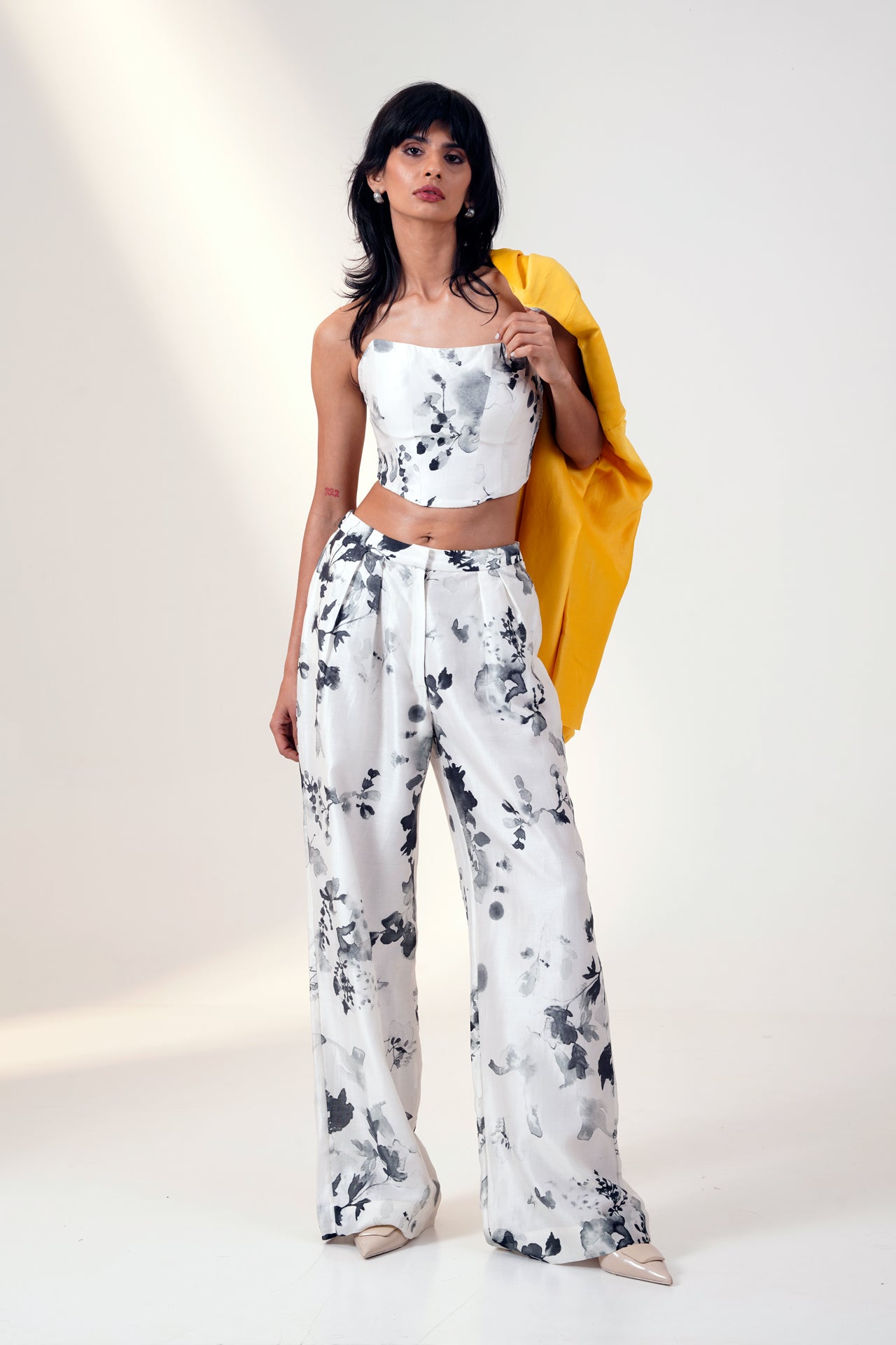 Luz - Blazer With Corset Flared Pants