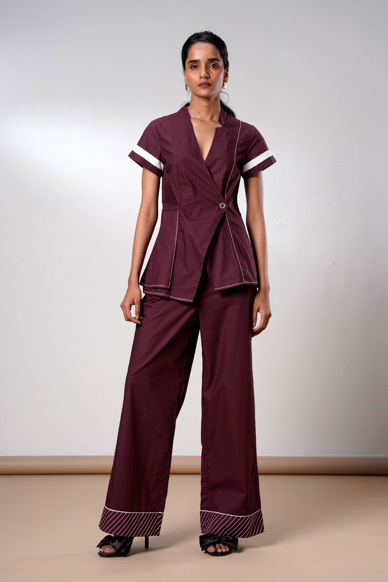 Brandy – Fold and Flow Wrap Top with Pants